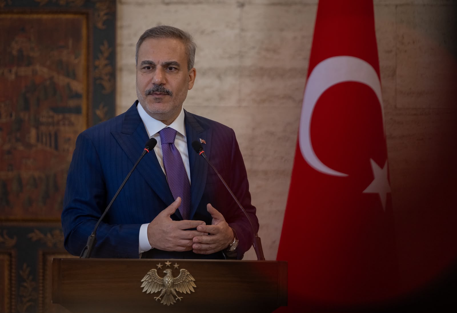 Hakan Fidan ve Esad Hasan Şeybani ortak basın toplantısı