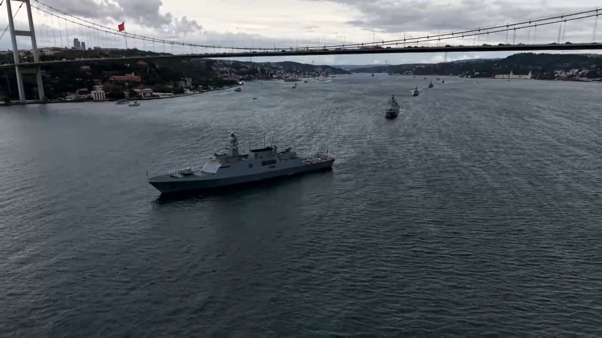 Preveze Deniz Zaferi 488. yıl dönümü İstanbul Boğazı geçit töreni