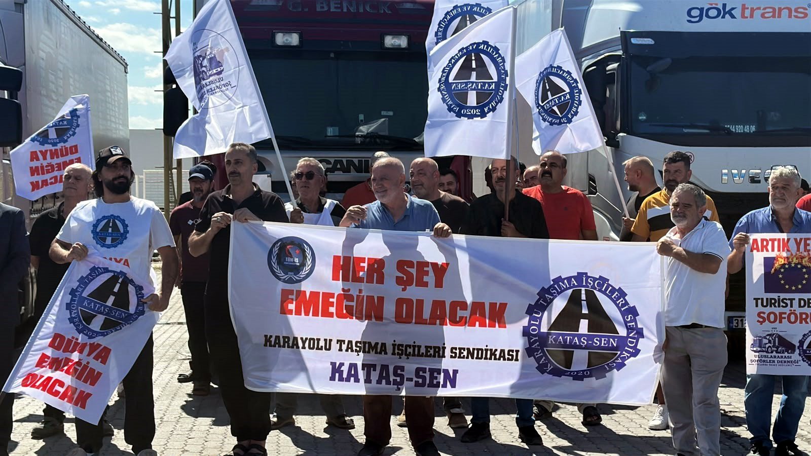 TIR şoförleri Schengen vizesi basın açıklaması