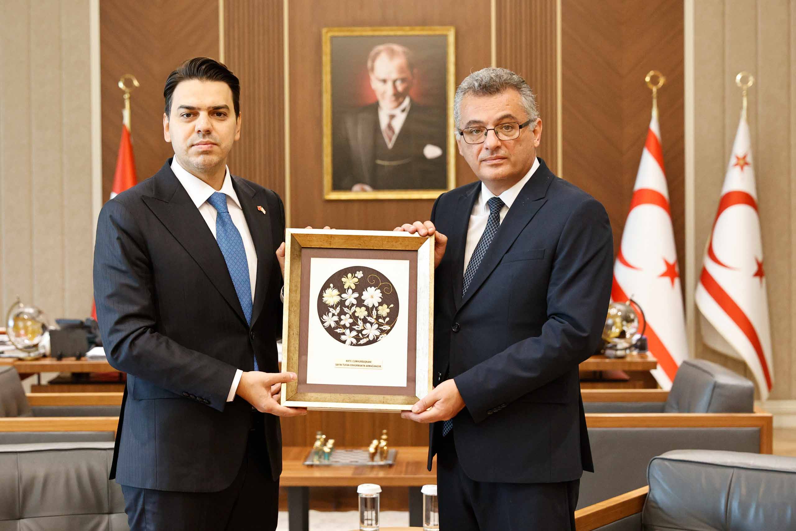 KKTC Cumhurbaşkanı Erhürman ve TİKA Başkanı Eren görüşmesi