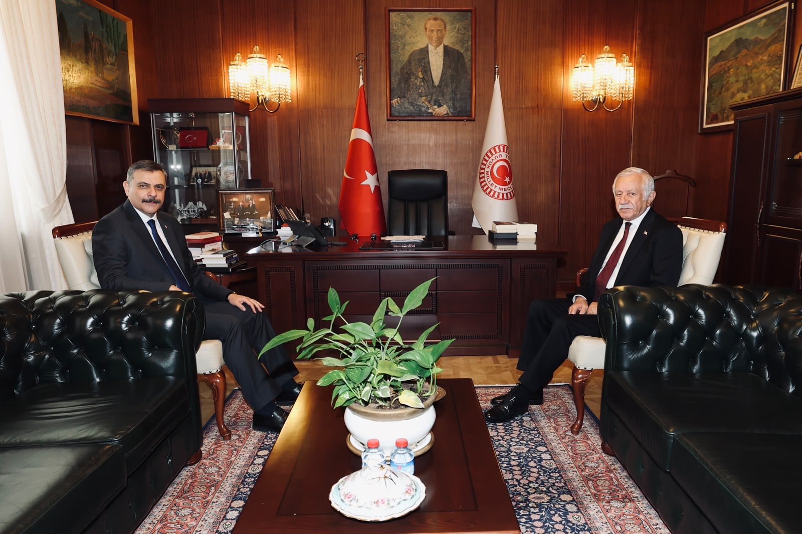 İçişleri Bakanı Mustafa Çiftçi, TBMM Başkanı Numan Kurtulmuş ve Başkan Vekili Celal Adan’ı ziyaret etti
