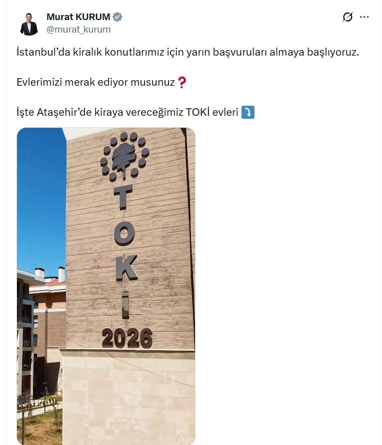 Murat Kurum kiralık sosyal konut projesi daire görüntüsü
