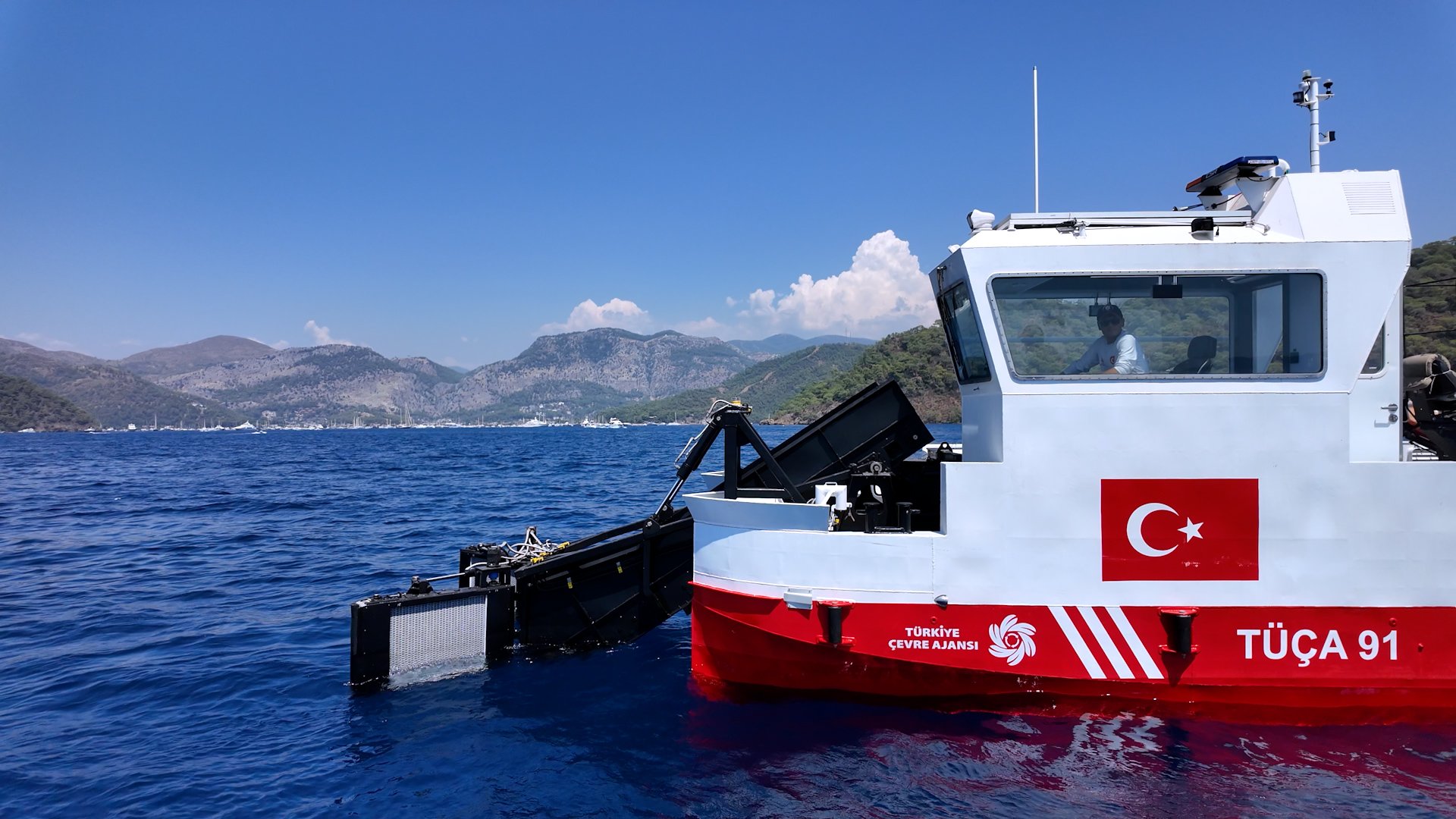 Göcek Körfezi DERİA deniz süpürgesi temizlik